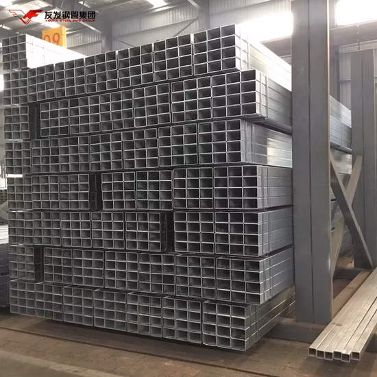 고품질 ASTM A500 Shs Rhs ASTM A500 강철 100X100 Ms 아연 도금 사각형 튜브 중공 섹션 직사각형 튜브 가격표 제품 고품질 아연 도금 사각형
